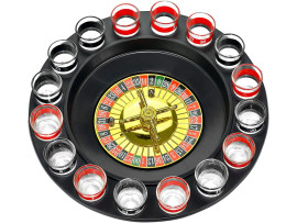 Techblaze Game Night Shot Glass Roulette Drinking Game Set 16 Pieces 